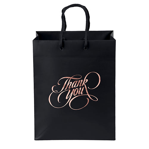 Ribbon-Handle Matte Paper Bag