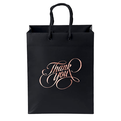 Ribbon-Handle Matte Paper Bag