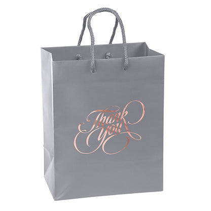 Ribbon-Handle Matte Paper Bag