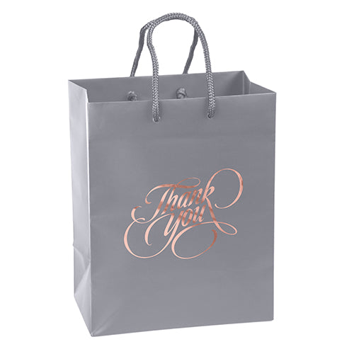 Ribbon-Handle Matte Paper Bag